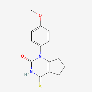 1-(4-methoxyphenyl)-4-thioxo-3,4,6,7-tetrahydro-1H-cyclopenta[d]pyrimidin-2(5H)-one