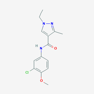 N-(3-chloro-4-methoxyphenyl)-1-ethyl-3-methyl-1H-pyrazole-4-carboxamide