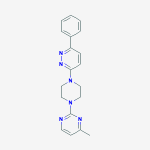 molecular formula C19H20N6 B2803823 3-[4-(4-Methylpyrimidin-2-yl)piperazin-1-yl]-6-phenylpyridazine CAS No. 2331993-66-7