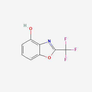 molecular formula C8H4F3NO2 B2803833 4-苯并噁唑-2-酮, 2-(三氟甲基)- CAS No. 2377031-06-4