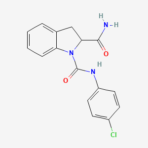 molecular formula C16H14ClN3O2 B2803837 N1-(4-chlorophenyl)indoline-1,2-dicarboxamide CAS No. 1101205-90-6