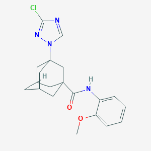 molecular formula C20H23ClN4O2 B280384 3-(3-chloro-1H-1,2,4-triazol-1-yl)-N-(2-methoxyphenyl)-1-adamantanecarboxamide 