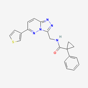 1-phenyl-N-((6-(thiophen-3-yl)-[1,2,4]triazolo[4,3-b]pyridazin-3-yl)methyl)cyclopropanecarboxamide