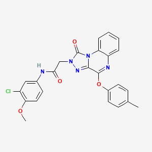 molecular formula C25H20ClN5O4 B2803849 N-(3-chloro-4-methoxyphenyl)-2-[4-(4-methylphenoxy)-1-oxo[1,2,4]triazolo[4,3-a]quinoxalin-2(1H)-yl]acetamide CAS No. 1217103-26-8