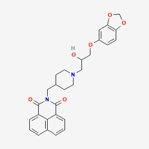 2-((1-(3-(benzo[d][1,3]dioxol-5-yloxy)-2-hydroxypropyl)piperidin-4-yl)methyl)-1H-benzo[de]isoquinoline-1,3(2H)-dione
