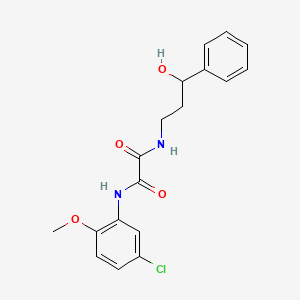 molecular formula C18H19ClN2O4 B2803854 N1-(5-chloro-2-methoxyphenyl)-N2-(3-hydroxy-3-phenylpropyl)oxalamide CAS No. 1396882-12-4