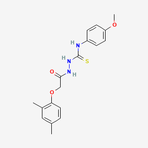 molecular formula C18H21N3O3S B2803860 1-(2-(2,4-Dimethylphenoxy)acetyl)-4-(4-methoxyphenyl)thiosemicarbazide CAS No. 83673-34-1