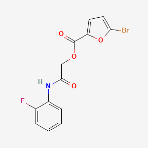 molecular formula C13H9BrFNO4 B2803872 [(2-氟苯基)羰基]甲基-5-溴呋喃-2-甲酸酯 CAS No. 437725-78-5