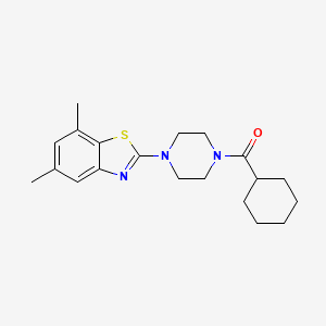 molecular formula C20H27N3OS B2803875 Cyclohexyl(4-(5,7-dimethylbenzo[d]thiazol-2-yl)piperazin-1-yl)methanone CAS No. 897482-79-0