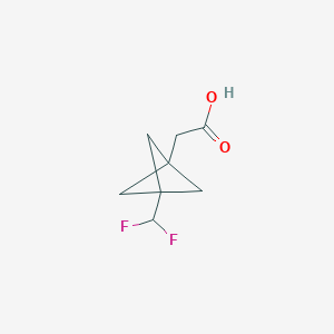 molecular formula C8H10F2O2 B2803877 2-[3-(Difluoromethyl)-1-bicyclo[1.1.1]pentanyl]acetic acid CAS No. 2580249-55-2