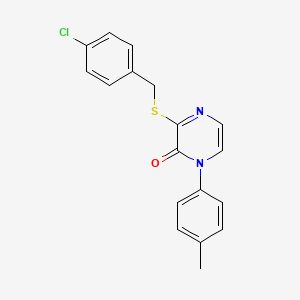 3-((4-chlorobenzyl)thio)-1-(p-tolyl)pyrazin-2(1H)-one