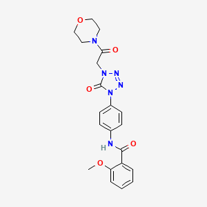 2-methoxy-N-(4-(4-(2-morpholino-2-oxoethyl)-5-oxo-4,5-dihydro-1H-tetrazol-1-yl)phenyl)benzamide