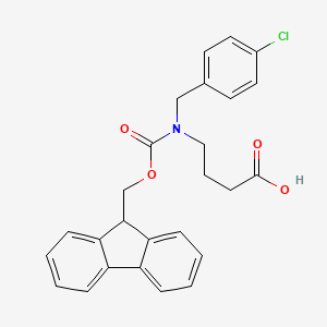 4-{[(4-chlorophenyl)methyl][(9H-fluoren-9-ylmethoxy)carbonyl]amino}butanoic acid