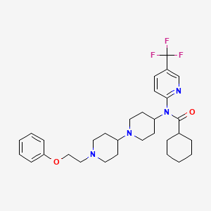 molecular formula C31H41F3N4O2 B2803888 N-(1'-(2-phenoxyethyl)-[1,4'-bipiperidin]-4-yl)-N-(5-(trifluoromethyl)pyridin-2-yl)cyclohexanecarboxamide CAS No. 2034235-68-0