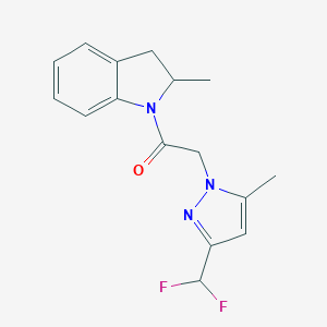 1-{[3-(difluoromethyl)-5-methyl-1H-pyrazol-1-yl]acetyl}-2-methylindoline