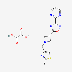 5-(1-((2-Methylthiazol-4-yl)methyl)azetidin-3-yl)-3-(pyrimidin-2-yl)-1,2,4-oxadiazole oxalate