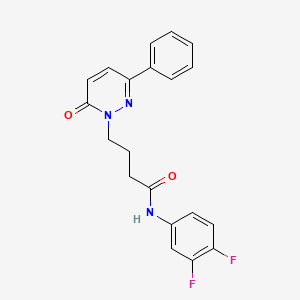 molecular formula C20H17F2N3O2 B2803894 N-(3,4-二氟苯基)-4-(6-氧代-3-苯基吡啶-1(6H)-基)丁酰胺 CAS No. 953253-70-8