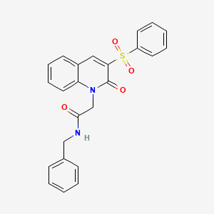 molecular formula C24H20N2O4S B2803901 N-isopropyl-4-[(5-{[(4-isopropylphenyl)sulfonyl]amino}pyridin-2-yl)oxy]benzamide CAS No. 1115876-56-6