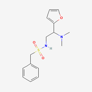 molecular formula C15H20N2O3S B2803905 N-(2-(dimethylamino)-2-(furan-2-yl)ethyl)-1-phenylmethanesulfonamide CAS No. 1210619-78-5