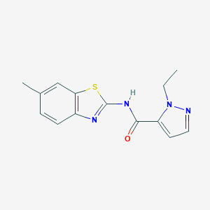 1-ethyl-N-(6-methyl-1,3-benzothiazol-2-yl)-1H-pyrazole-5-carboxamide