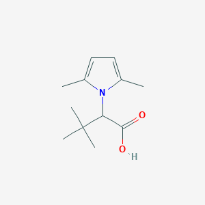 molecular formula C12H19NO2 B2803916 2-(2,5-Dimethylpyrrol-1-yl)-3,3-dimethylbutanoic acid CAS No. 1339230-23-7