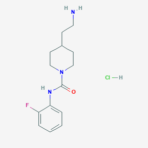 4-(2-aminoethyl)-N-(2-fluorophenyl)piperidine-1-carboxamide hydrochloride