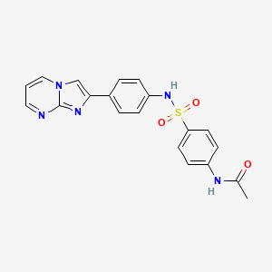 molecular formula C20H17N5O3S B2803920 N-[4-[(4-imidazo[1,2-a]pyrimidin-2-ylphenyl)sulfamoyl]phenyl]acetamide CAS No. 724738-58-3