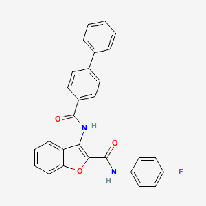 3-([1,1'-biphenyl]-4-ylcarboxamido)-N-(4-fluorophenyl)benzofuran-2-carboxamide