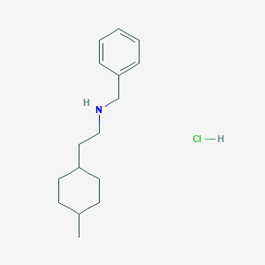molecular formula C16H26ClN B2803934 N-Benzyl-2-(4-methylcyclohexyl)ethanamine;hydrochloride CAS No. 2137605-24-2