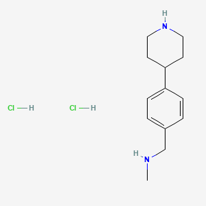 molecular formula C13H22Cl2N2 B2803939 N-Methyl-1-(4-(piperidin-4-yl)phenyl)methanamine dihydrochloride CAS No. 1853217-79-4