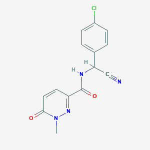 molecular formula C14H11ClN4O2 B2803941 N-[(4-chlorophenyl)(cyano)methyl]-1-methyl-6-oxo-1,6-dihydropyridazine-3-carboxamide CAS No. 1444113-99-8