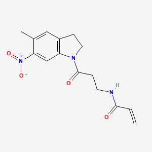 N-[3-(5-Methyl-6-nitro-2,3-dihydroindol-1-yl)-3-oxopropyl]prop-2-enamide