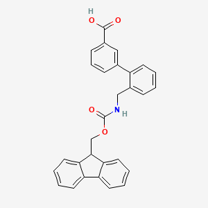 molecular formula C29H23NO4 B2803950 3-[2-[(9H-芴-9-基甲氧羰基氨基)甲基]苯基]苯甲酸 CAS No. 215248-49-0
