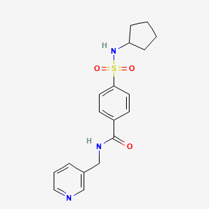 molecular formula C18H21N3O3S B2803958 4-(cyclopentylsulfamoyl)-N-(pyridin-3-ylmethyl)benzamide CAS No. 898657-79-9