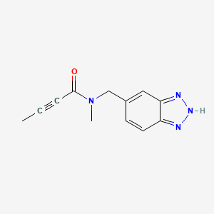 molecular formula C12H12N4O B2803967 N-(2H-Benzotriazol-5-ylmethyl)-N-methylbut-2-ynamide CAS No. 2411273-93-1