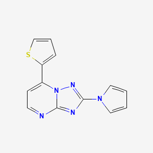 molecular formula C13H9N5S B2803971 2-(1H-吡咯-1-基)-7-(2-噻吩基)[1,2,4]三唑[1,5-a]嘧啶 CAS No. 338793-53-6