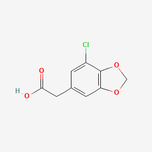 molecular formula C9H7ClO4 B2803972 2-(7-Chloro-1,3-benzodioxol-5-yl)acetic acid CAS No. 1506033-20-0