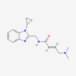(E)-N-[(1-Cyclopropylbenzimidazol-2-yl)methyl]-4-(dimethylamino)but-2-enamide