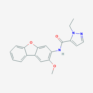 molecular formula C19H17N3O3 B280398 1-ethyl-N-(2-methoxydibenzo[b,d]furan-3-yl)-1H-pyrazole-5-carboxamide 