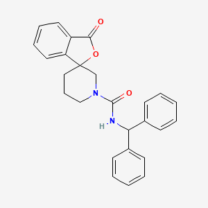 molecular formula C26H24N2O3 B2803991 N-benzhydryl-3-oxo-3H-spiro[isobenzofuran-1,3'-piperidine]-1'-carboxamide CAS No. 1797023-01-8