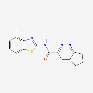 N-(4-Methyl-1,3-benzothiazol-2-yl)-6,7-dihydro-5H-cyclopenta[c]pyridazine-3-carboxamide