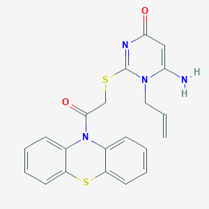 1-allyl-6-amino-2-{[2-oxo-2-(10H-phenothiazin-10-yl)ethyl]sulfanyl}-4(1H)-pyrimidinone