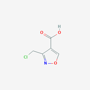 molecular formula C5H4ClNO3 B2804023 3-(Chloromethyl)-1,2-oxazole-4-carboxylic acid CAS No. 2219371-77-2