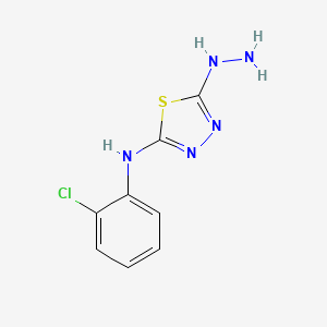 molecular formula C8H8ClN5S B2804025 N-(2-chlorophenyl)-5-hydrazinyl-1,3,4-thiadiazol-2-amine CAS No. 359886-04-7