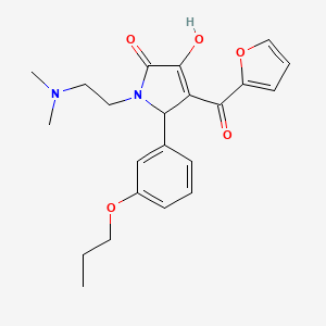 1-(2-(dimethylamino)ethyl)-4-(furan-2-carbonyl)-3-hydroxy-5-(3-propoxyphenyl)-1H-pyrrol-2(5H)-one