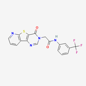 2-(4-oxopyrido[3',2':4,5]thieno[3,2-d]pyrimidin-3(4H)-yl)-N-(3-(trifluoromethyl)phenyl)acetamide