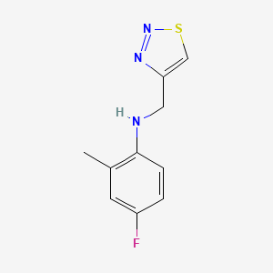 4-fluoro-2-methyl-N-[(1,2,3-thiadiazol-4-yl)methyl]aniline