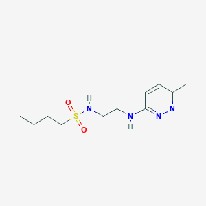 molecular formula C11H20N4O2S B2804034 N-(2-((6-methylpyridazin-3-yl)amino)ethyl)butane-1-sulfonamide CAS No. 1203252-24-7