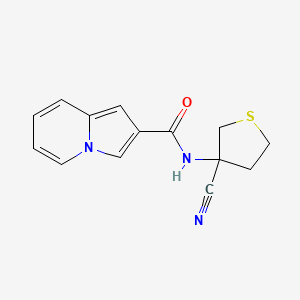 N-(3-Cyanothiolan-3-YL)indolizine-2-carboxamide