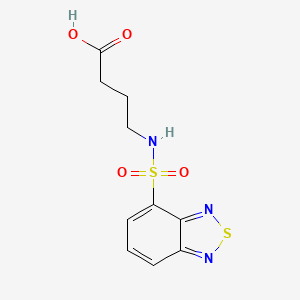 molecular formula C10H11N3O4S2 B2804036 4-[(2,1,3-Benzothiadiazol-4-ylsulfonyl)amino]butanoic acid CAS No. 405279-58-5